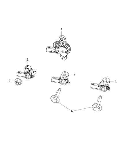 Front Impact Sensor Diagram for 68284052AA