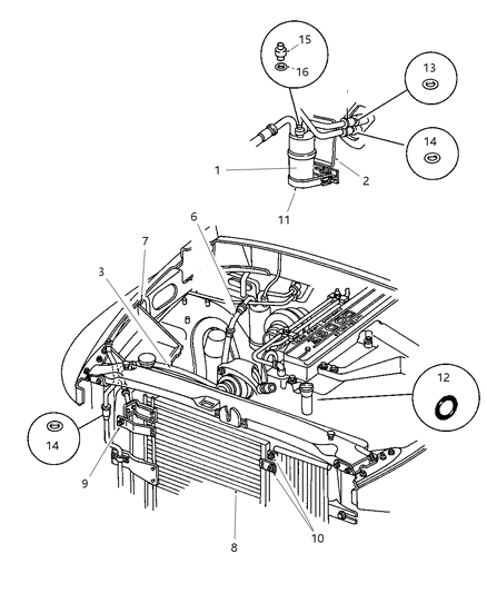 Condenser A/C Note:25 Pc Min Qty Mixture & Match Diagram for 55055825AB