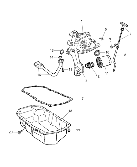 2023 Jeep Grand Wagoneer L Adapter Oil Filter Diagram for 53010507AA