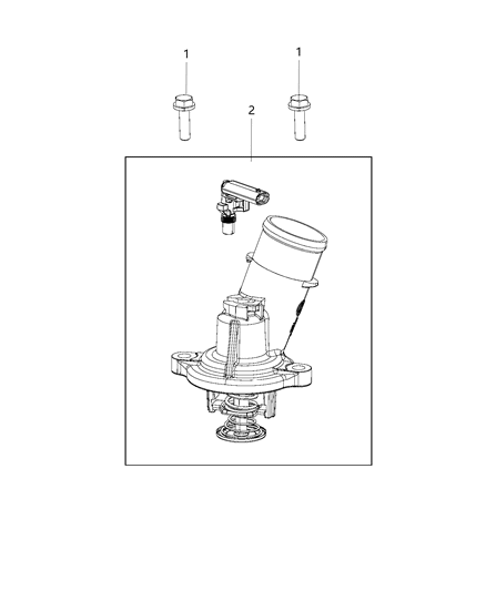 1990 Jeep Cherokee Housing Thermostat Diagram for 4893177AB