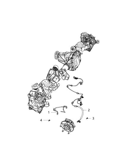 2009 Jeep Commander Bracket Sensor Mounting Diagram for 68364614AD