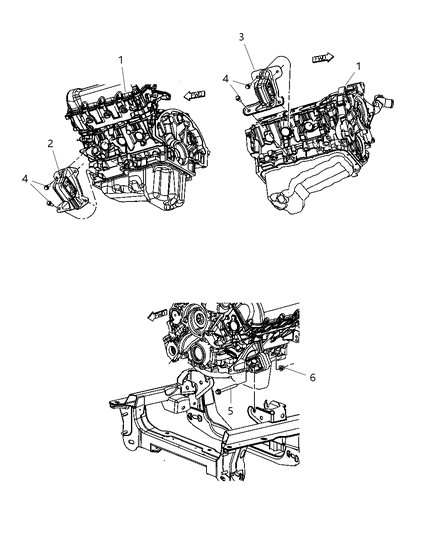 Insulator Engine Mount Diagram for 52129480AA