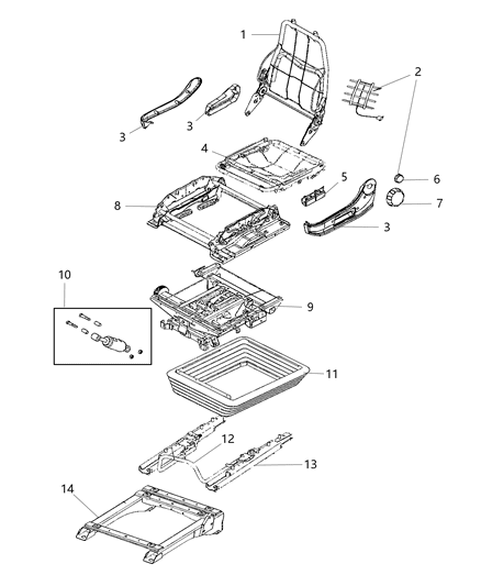2021 Ram ProMaster 1500 Grommet Parking Brake Cover Attaching Diagram for 68113366AA
