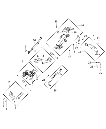 2008 Dodge Sprinter 3500 Cooler EGR Diagram for 4627647AE