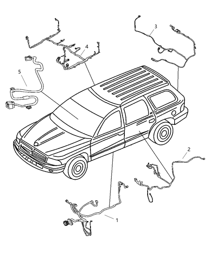 2006 Dodge Durango Wiring Body Diagram for 56051795AE