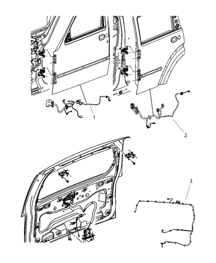 2008 Jeep Liberty Wiring Rear Door Diagram for 56048559AE