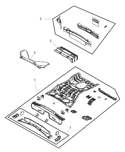 Silencer Rear Shelf Diagram for 5291785AA