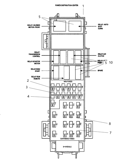 Bracket Power Distribution Center Diagram for 56049457AH