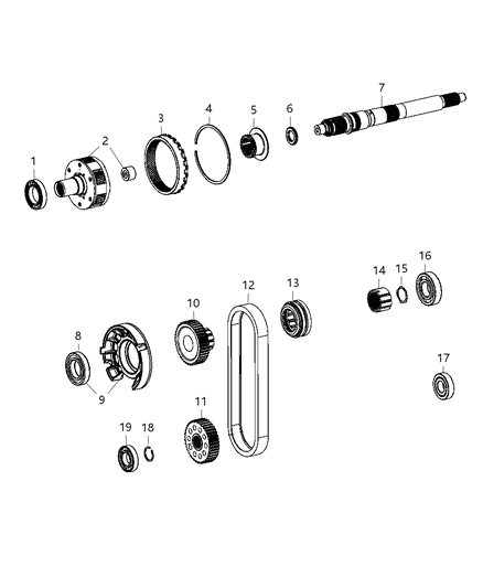 2013 Ram 5500 Clutch Kit Transfer Case Diagram for 68206417AA