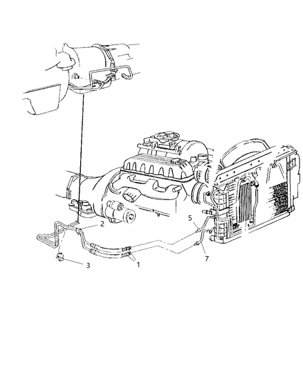 Tube And Hose Oil Cooler Diagram for 52079592AB