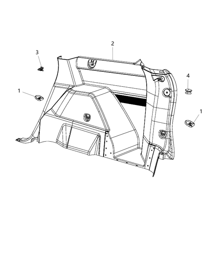 2001 Chrysler Town & Country Net Cargo Diagram for 5023972AA
