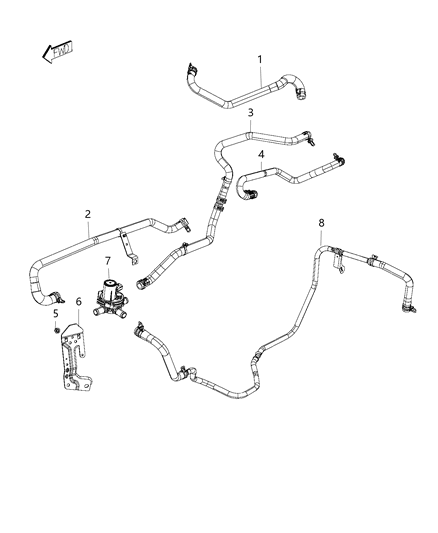 2007 Jeep Liberty Hose Heater Supply Diagram for 52014958AE