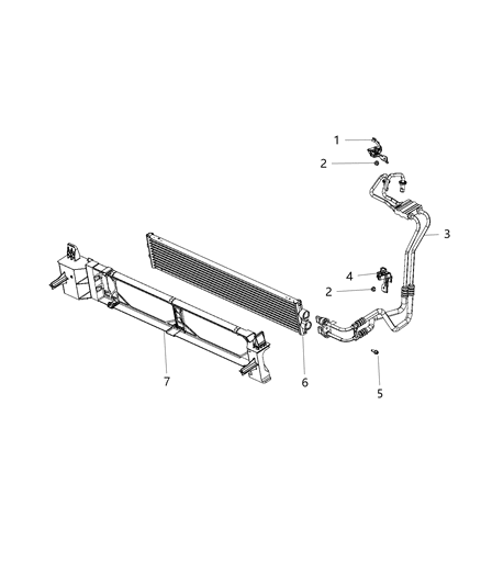 Hose And Tube Oil Cooler Pressure And Return Diagram for 52014862AC