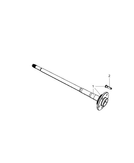 Shaft Axle Rear Diagram for 52114548AC