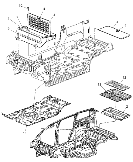 Latch Storage Bin Lid Diagram for ZD29XXXAA