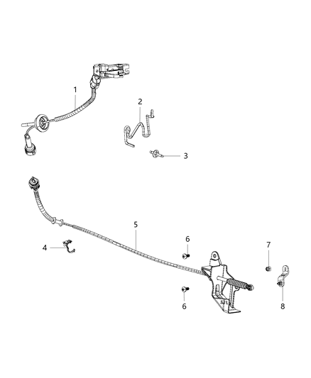 1990 Dodge Spirit Clip Cable Routing Diagram for 68080743AB