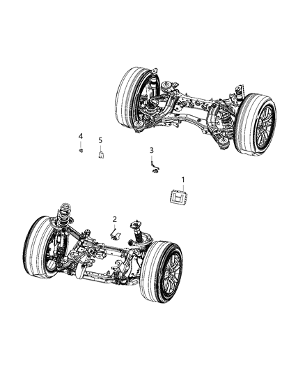 1992 Jeep Comanche Sensor Active Damping With Bracket Diagram for 68320314AA