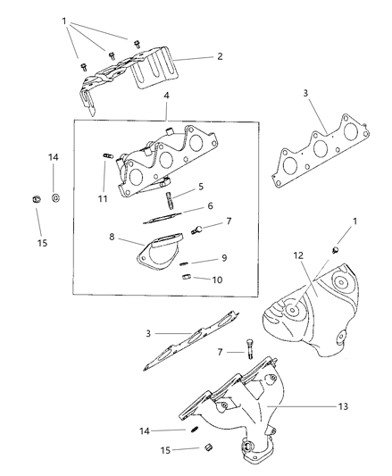 2020 Chrysler Pacifica Stud, Exhaust Manifold (10X30) Diagram for MD041344