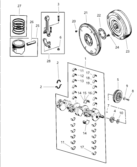 2020 Jeep Grand Cherokee Torque Converter Diagram for R4736596AB