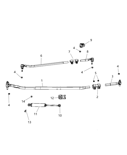 2000 Chrysler LHS Damper Steering Diagram for 52106909AE