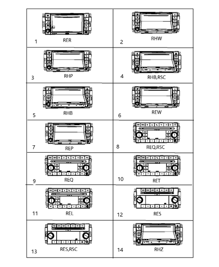 1986 Jeep J10 Radio Am/Fm/6 DVD Diagram for 5064950AE