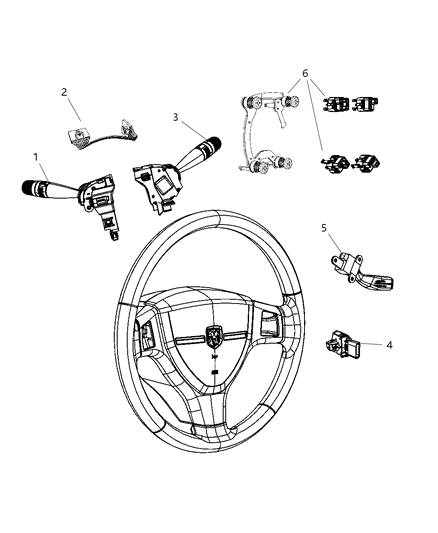 2022 Dodge Durango Switch Horn Diagram for 52029416AB