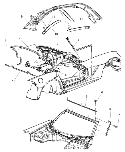 2006 Dodge Viper Screw M5X16 Diagram for 6508056AA