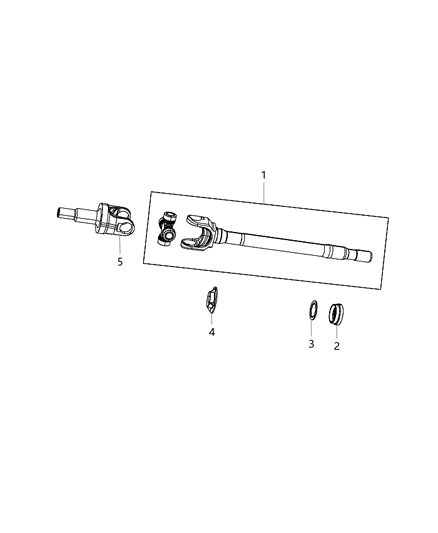 2017 Jeep Wrangler Shaft Axle Diagram for 68145208AA