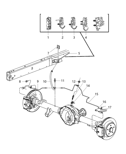 Clip 4 Way Fuel Bundle Diagram for 68055051AA