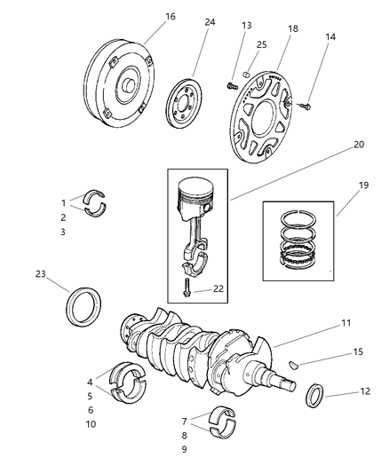 Bearing Package Connecting Rod Standard Diagram for 4728997