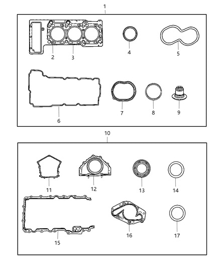 2007 Dodge Avenger Gasket Throttle Body Diagram for 4593677AA