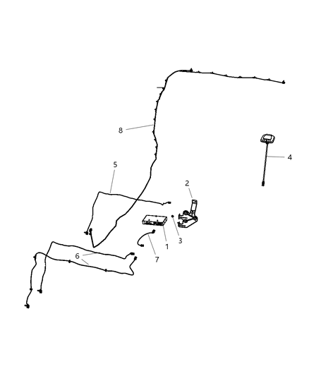 2011 Ram 1500 Cable Satellite Radio Diagram for 5064496AB