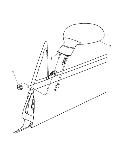 2006 Dodge Viper Mirror Outside Rearview Diagram for TR37MX3AD