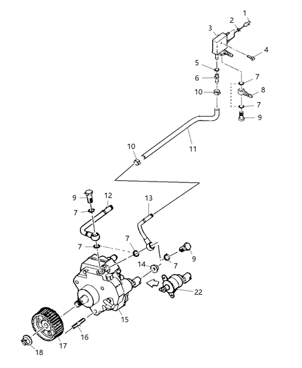 Clip Fuel Injector Diagram for 5083712AA