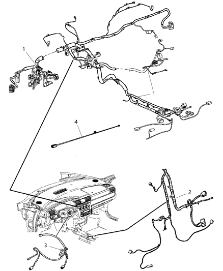 Wiring Instrument Panel Diagram for 5084472AG