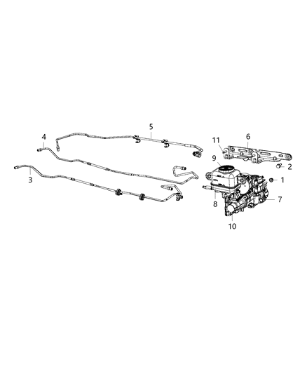 Booster Power Brake Diagram for 68471100AA