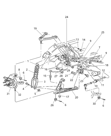 1984 Jeep Scrambler Nut Diagram for 6036331AA