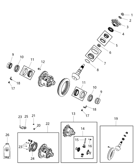 Actuator Axle Locker Diagram for 5175284AB