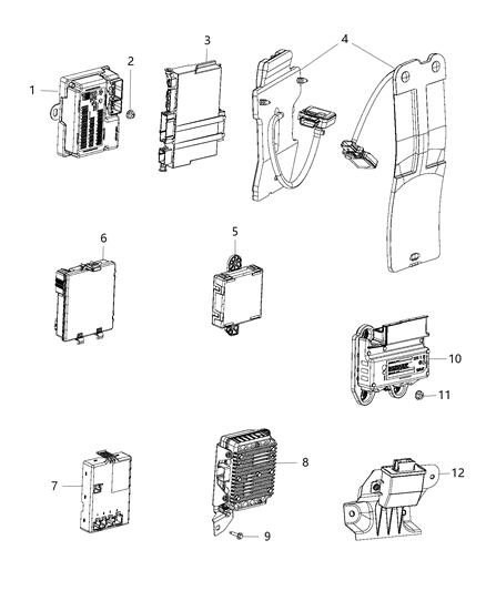 Module Liftgate Diagram for 68321884AA