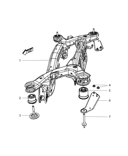 1985 Dodge D250 Isolator Crossmember Diagram for 5085563AC