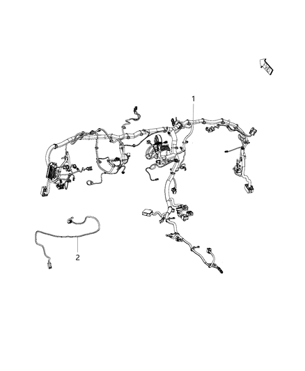 Wiring Instrument Panel Diagram for 68214151AC