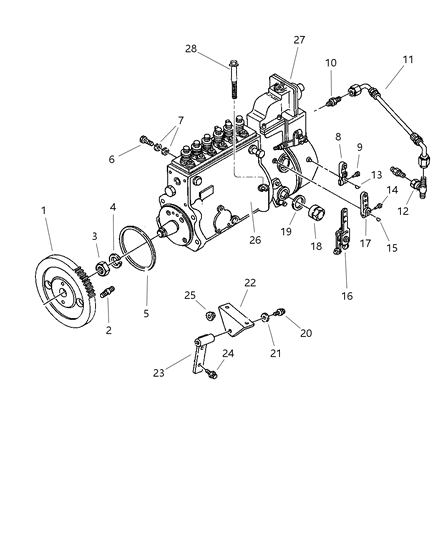 Hose Injector Pump Diagram for 4882047