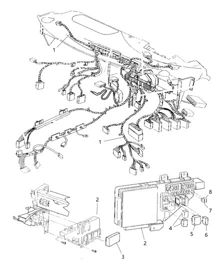 Turn Signal & Hazard Flasher Diagram for 68499029AA