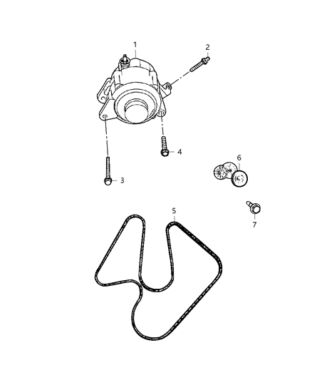 2000 Dodge Caravan Tensioner Belt Diagram for 53030958AE