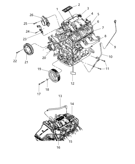 Throttle Body Diagram for 4861661AA