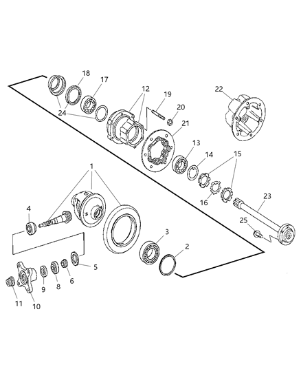 2015 Ram ProMaster City Flange Center Differential Diagram for 68018931AB