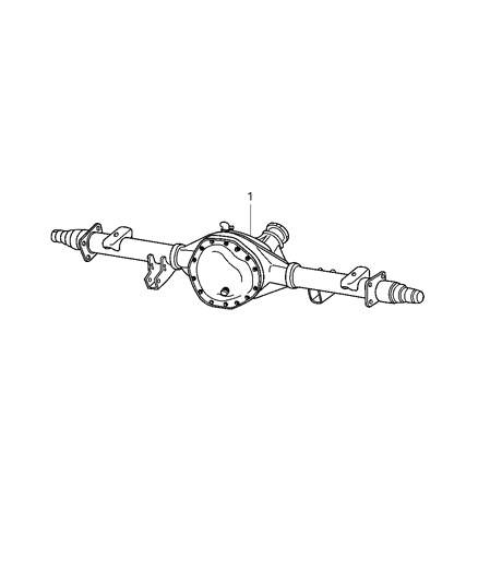 2006 Dodge Ram 2500 Axle Service Rear Diagram for 5183299AA