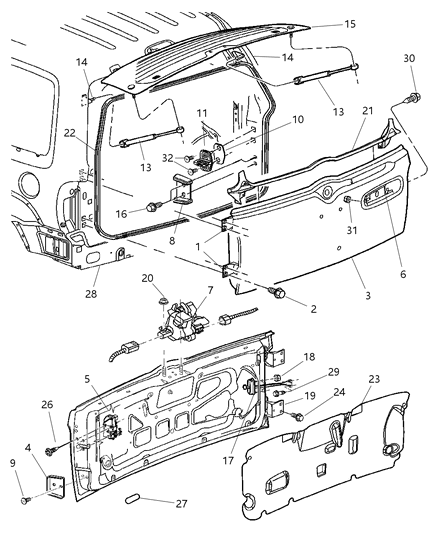 Stabilizer Swing Gate Diagram for 55360324AC