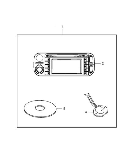 2008 Dodge Avenger Radio AM/FM CD W/Nav/Dvd & CD - Ctrl Diagram for 5064184AE