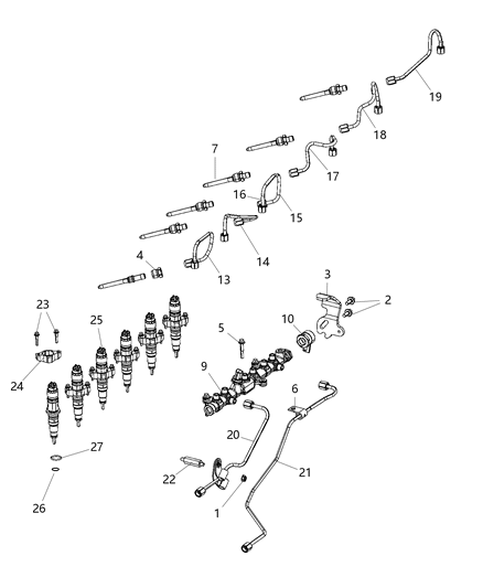 Clamp Injector Diagram for 68146212AA